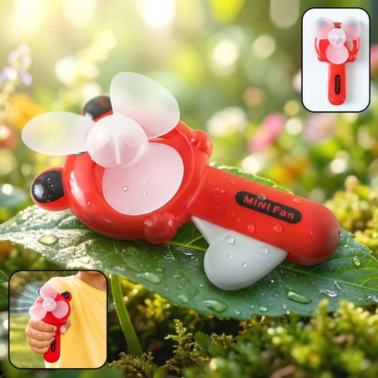 Hand Press Mini Portable Fan Toy (1 Pc, Mix Color & Design)